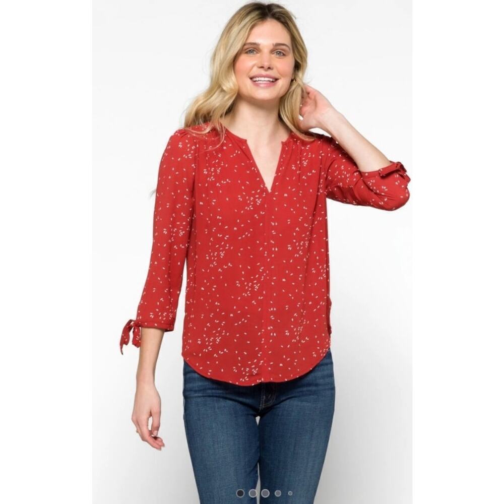 Monday Fun Amiyah tie sleeve blouse Stitch Fix‎ Size xl Office church boho fairy